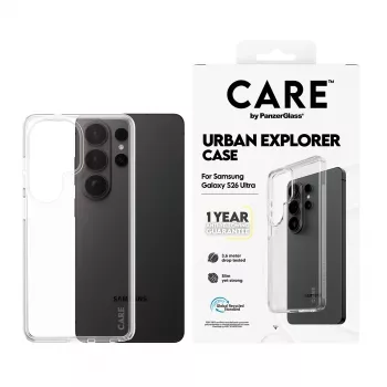 Aizsargvāciņš PanzerGlass CARE by Urban Explorer vāciņš Samsung Galaxy S26 Ultra, caurspīdīgs