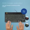 R-Go Tools Ergonomic tastatūra R-Go Compact Break, kompakta tastatūra ar pārtraukumu programmatūru, AZERTY (BE), vadu, melna