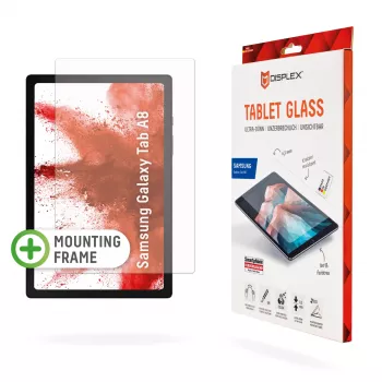 Displex planšetdatora stikls (9H) priekš Samsung Galaxy Tab A8, Eko montāžas rāmis, neplīstošs, īpaši plāns, neredzams