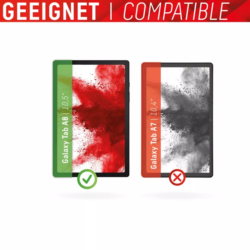 Displex planšetdatora stikls (9H) priekš Samsung Galaxy Tab A8, Eko montāžas rāmis, neplīstošs, īpaši plāns, neredzams