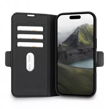 dbramante1928 Flip vāciņš priekš iPhone 17 (6.7 inch) Oslo Pro MS — 17 cm ekrāns, melns, 3 karšu kabatiņas