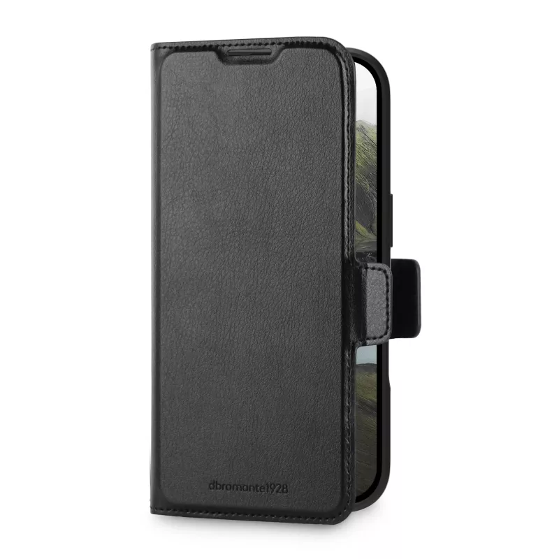 dbramante1928 Flip vāciņš priekš iPhone 17 (6.7 inch) Oslo Pro MS — 17 cm ekrāns, melns, 3 karšu kabatiņas
