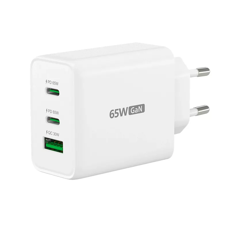 j5create JUP3365E-EN 65W GaN USB-C® 3-portu lādētājs, iekštelpu, maiņstrāva, balts