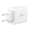 j5create JUP3365E-EN 65W GaN USB-C® 3-portu lādētājs, iekštelpu, maiņstrāva, balts