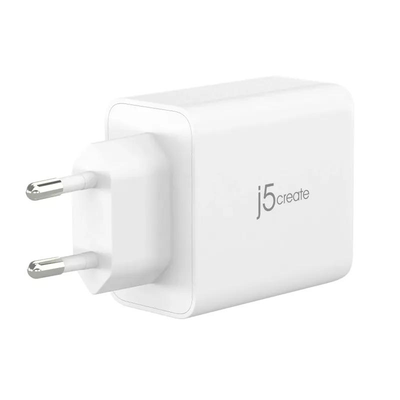 j5create JUP3365E-EN 65W GaN USB-C® 3-portu lādētājs, iekštelpu, maiņstrāva, balts