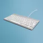 R-Go Tools Ergonomic tastatūra R-Go Compact Break, compact tastatūra with break software, AZERTY (FR), wired, balta