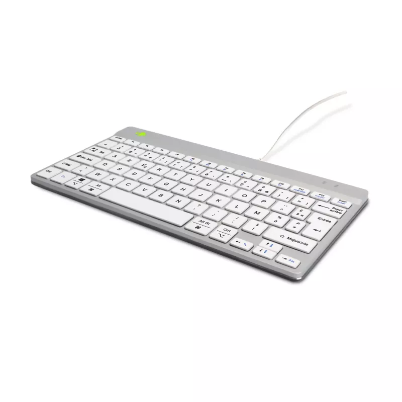 R-Go Tools Ergonomic tastatūra R-Go Compact Break, compact tastatūra with break software, AZERTY (FR), wired, balta