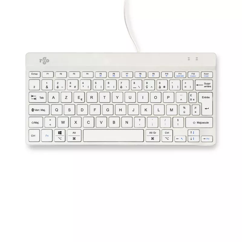 R-Go Tools Ergonomic tastatūra R-Go Compact Break, compact tastatūra with break software, AZERTY (FR), wired, balta