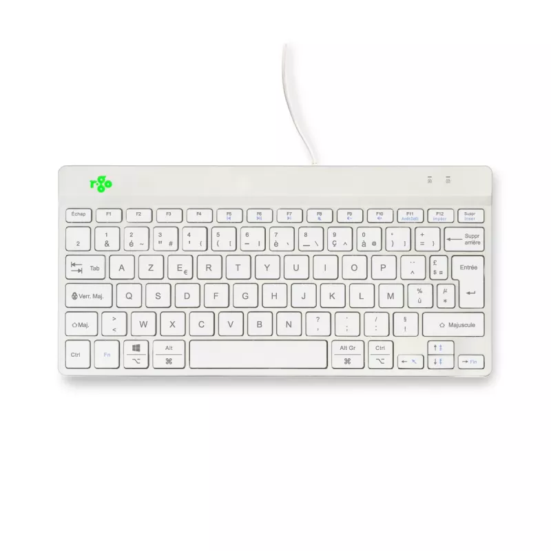 R-Go Tools Ergonomic tastatūra R-Go Compact Break, compact tastatūra with break software, AZERTY (FR), wired, balta