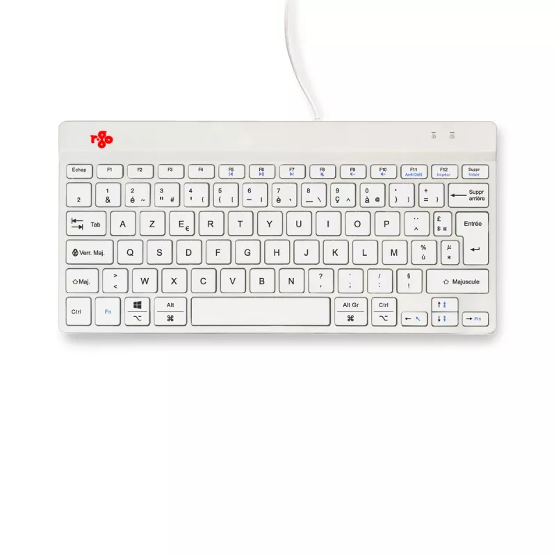 R-Go Tools Ergonomic tastatūra R-Go Compact Break, compact tastatūra with break software, AZERTY (FR), wired, balta