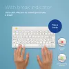 R-Go Tools Ergonomiska tastatūra R-Go Compact Break, kompakta tastatūra ar pārtraukumu programmatūru, AZERTY (FR), Bluetooth, balta