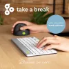 R-Go Tools Ergonomiska tastatūra R-Go Compact Break, kompakta tastatūra ar pārtraukumu programmatūru, AZERTY (FR), Bluetooth, balta
