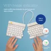 R-Go Tools Ergonomic tastatūra R-Go Split Break ar pārtraukuma programmatūru, ergonomiska dalīta tastatūra, AZERTY (FR), Bluetooth, balta