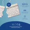 R-Go Tools Ergonomic tastatūra R-Go Split Break ar pārtraukuma programmatūru, ergonomiska dalīta tastatūra, AZERTY (FR), Bluetooth, balta