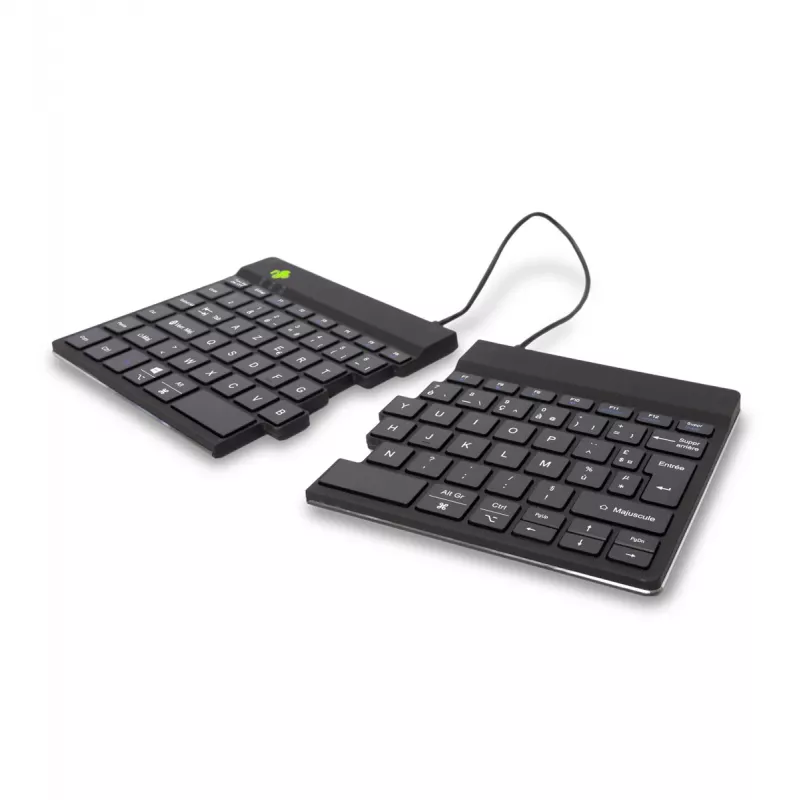 R-Go Tools Ergonomic tastatūra R-Go Split Break with break software, ergonomiska dalītā tastatūra, AZERTY (FR), Bluetooth, melna