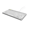 R-Go Tools Ergonomiska tastatūra R-Go Compact Break, kompakta tastatūra ar pārtraukuma programmatūru, AZERTY (BE), vadu, balta