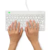 R-Go Tools Ergonomiska tastatūra R-Go Compact Break, kompakta tastatūra ar pārtraukuma programmatūru, AZERTY (BE), vadu, balta