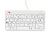 R-Go Tools Ergonomiska tastatūra R-Go Compact Break, kompakta tastatūra ar pārtraukuma programmatūru, AZERTY (BE), vadu, balta