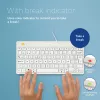 R-Go Tools Ergonomiska tastatūra R-Go Compact Break, kompakta tastatūra ar pārtraukuma programmatūru, AZERTY (BE), vadu, balta