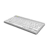 R-Go Tools ergonomiskā tastatūra R-Go Compact Break, kompakta tastatūra ar pārtraukuma programmatūru, AZERTY (BE), Bluetooth, balta