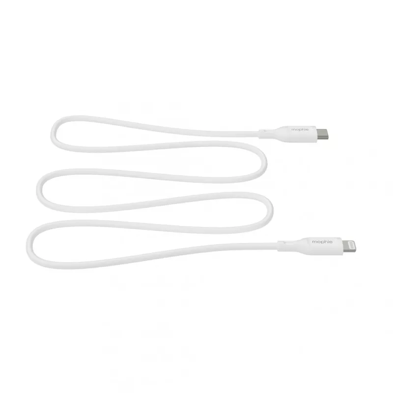 mophie essentials Lightning uz USB-C | uzlādes kabelis (1 m) Balts