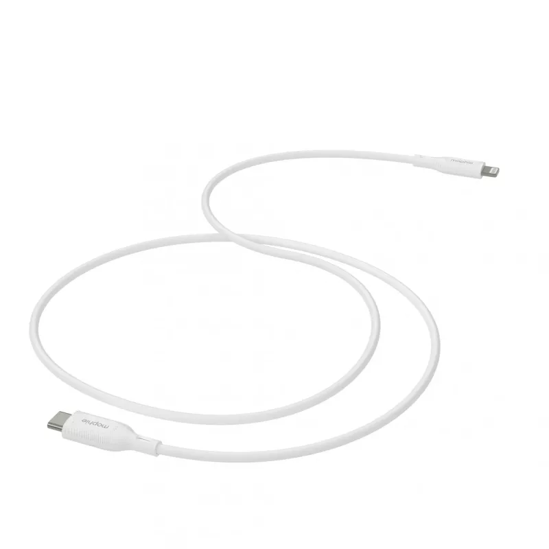 mophie essentials Lightning uz USB-C | uzlādes kabelis (1 m) Balts