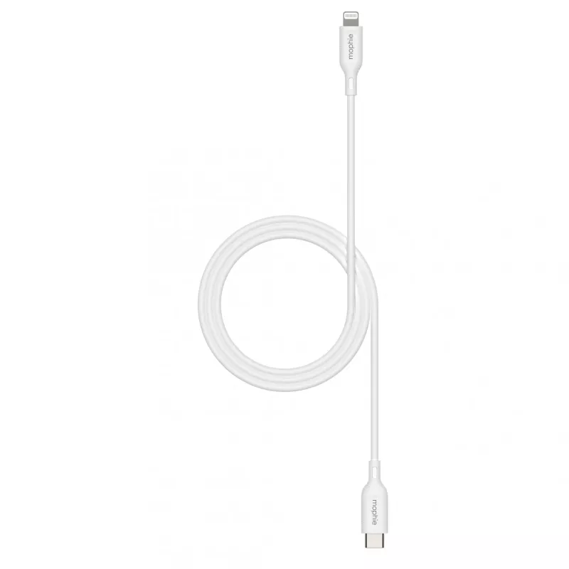 mophie essentials Lightning uz USB-C | uzlādes kabelis (1 m) Balts