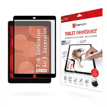Papīram līdzīgs ekrāna aizsargs Displex TABLET PAPERSENSE planšetdatoriem iPad 7/8/9 Gen. un iPad Air 3, matēts 10,5 collas (26,7 cm), 3H, noņemams