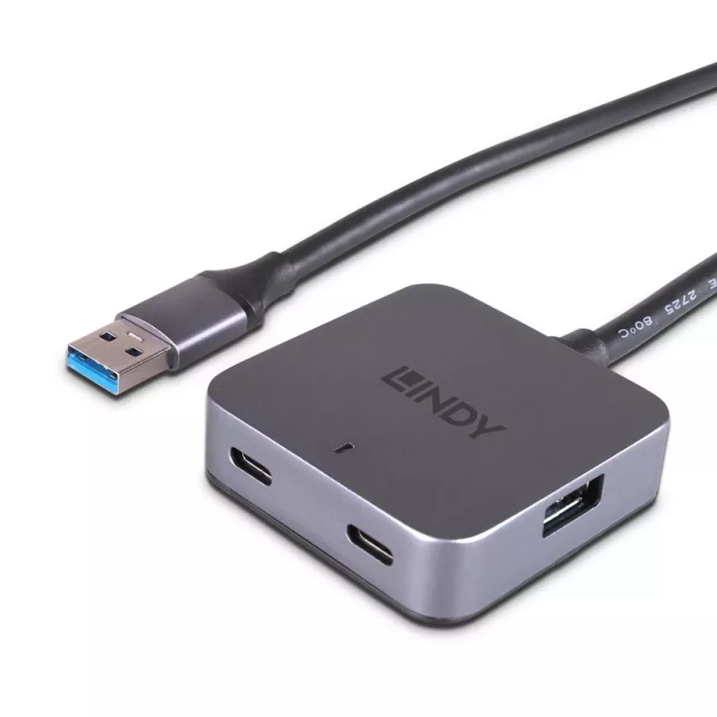 Lindy 5m USB 3.0 centrmezgls ar 4 portiem