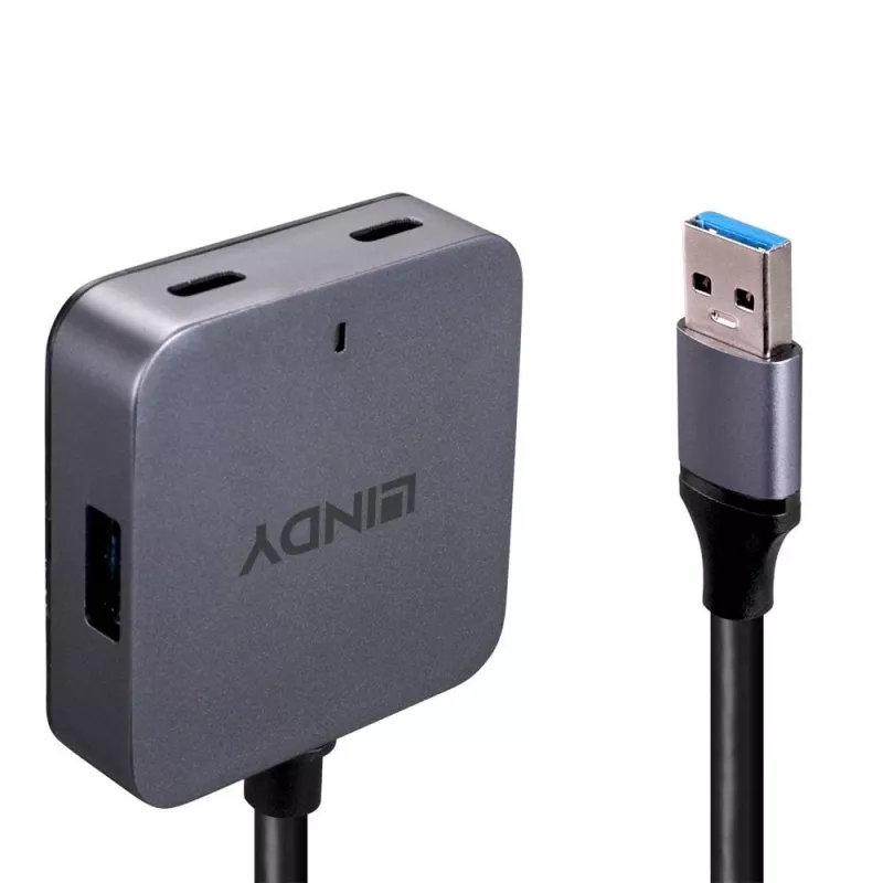 Lindy 5m USB 3.0 centrmezgls ar 4 portiem