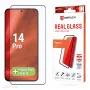 Ekrāna aizsargs e.v.i. Displex Full Cover (10H) Xiaomi 14 Pro, rūdītais stikls, eko montāžas rāmis, melna/caurspīdīga