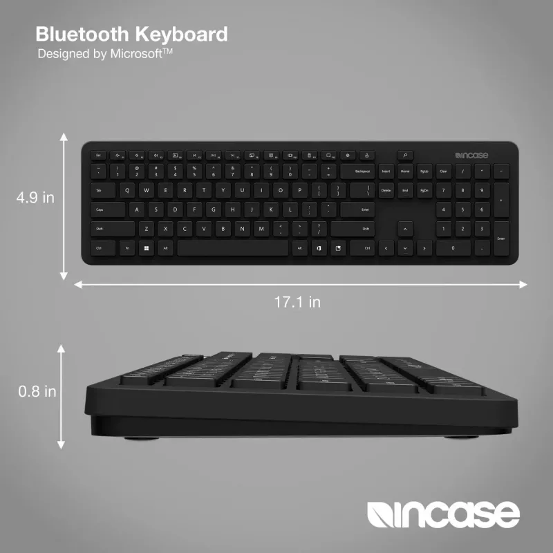 Incase Designed by Microsoft Bluetooth tastatūra Universāla QWERTY Vācu Melna