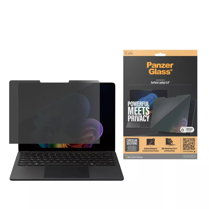 PanzerGlass ® Privātuma Ekrāna Aizsargs Microsoft Surface Laptop 7. paaudzes 13,8 collu | Īpaši plata piegulšana