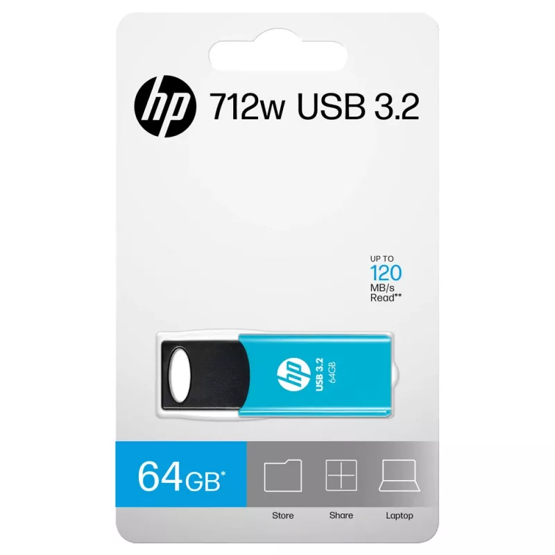 HP 712w USB zibatmiņa 64 GB USB Type-A 3.2 Gen 1 (3.1 Gen 1) zila