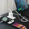 j5 create 70W GaN USB-C 4 portu lādētājs — iekštelpu, maiņstrāvas barošana, universāla saderība, balts