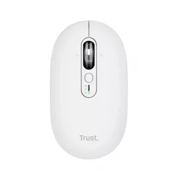 Bezvadu biroja pele TRUST Seron plāns Multi – piemērota abām rokām, RF + Bluetooth, Optiskā 3200 DPI, 7 pogas, balta
