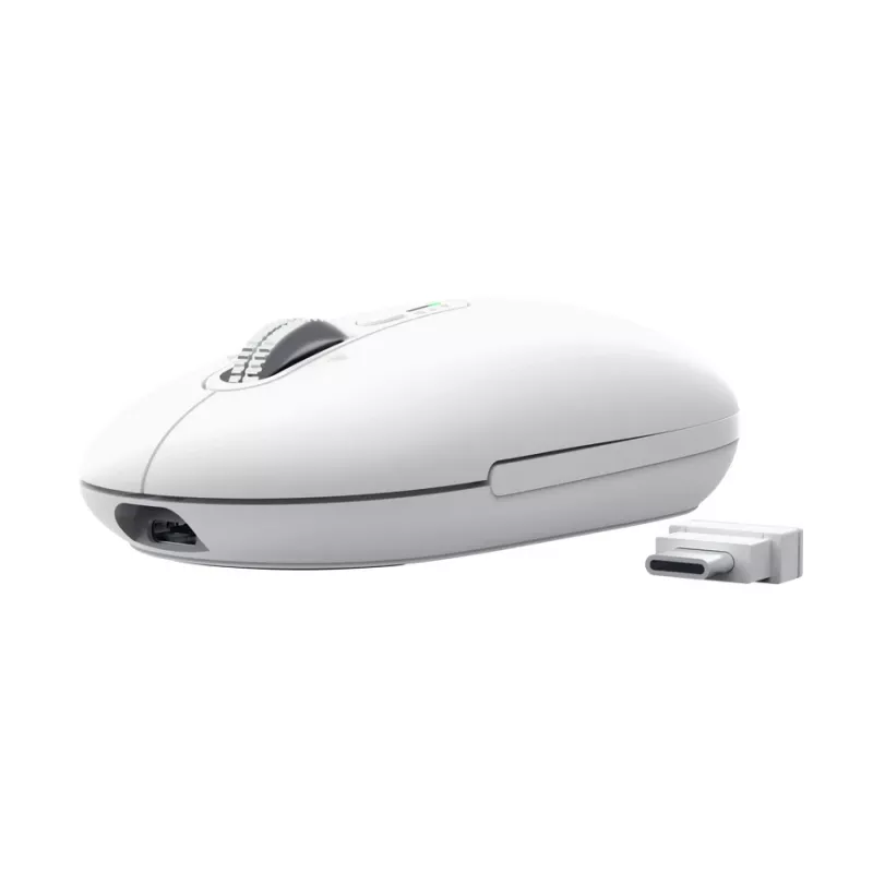 Bezvadu biroja pele TRUST Seron plāns Multi – piemērota abām rokām, RF + Bluetooth, Optiskā 3200 DPI, 7 pogas, balta