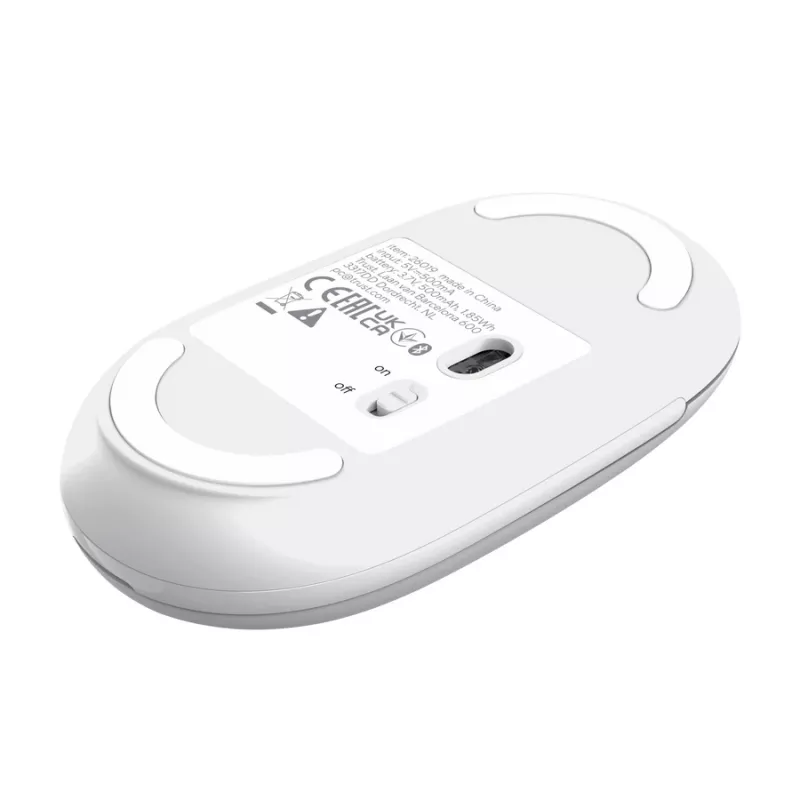Bezvadu biroja pele TRUST Seron plāns Multi – piemērota abām rokām, RF + Bluetooth, Optiskā 3200 DPI, 7 pogas, balta
