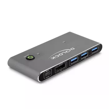 KVM slēdzis DeLOCK DisplayPort 8K 30 Hz ar USB 5 Gbps