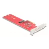 DeLOCK Iekšējais M.2 Adapteris 90889 PCIe 5.0 Sarkans Nerūsējošais tērauds