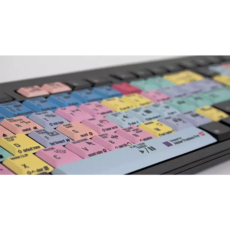 tastatūra LogicKeyboard LKB-PPROCC-BJPU-FR — Pilna izmēra USB vadu AZERTY franču, šķērveida slēdži, 1,5 m kabelis, melns