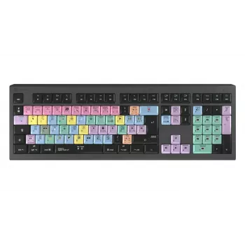 Tastatūra LogicKeyboard LKB-FCPX10-A2M-FR vadu USB AZERTY franču pilnizmēra 105 taustiņi melna