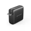 TARGUS 100W GaN maiņstrāvas lādētājs portatīvajam datoram, viedtālrunim, planšetdatoram — 1× USB-C, 2 m kabelis, melns