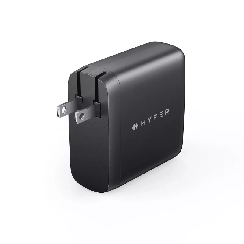 TARGUS 100W GaN maiņstrāvas lādētājs portatīvajam datoram, viedtālrunim, planšetdatoram — 1× USB-C, 2 m kabelis, melns