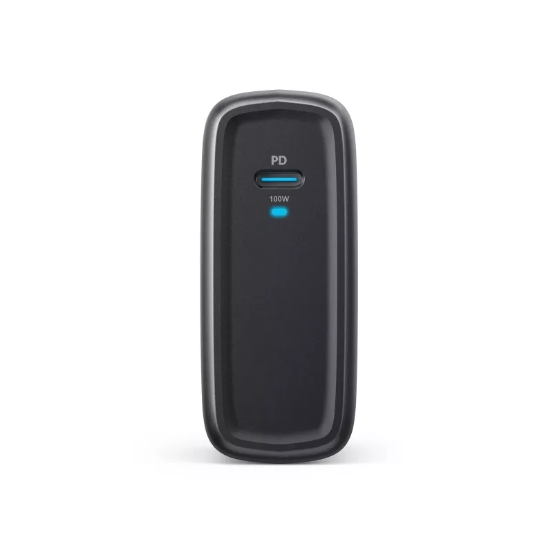 TARGUS 100W GaN maiņstrāvas lādētājs portatīvajam datoram, viedtālrunim, planšetdatoram — 1× USB-C, 2 m kabelis, melns