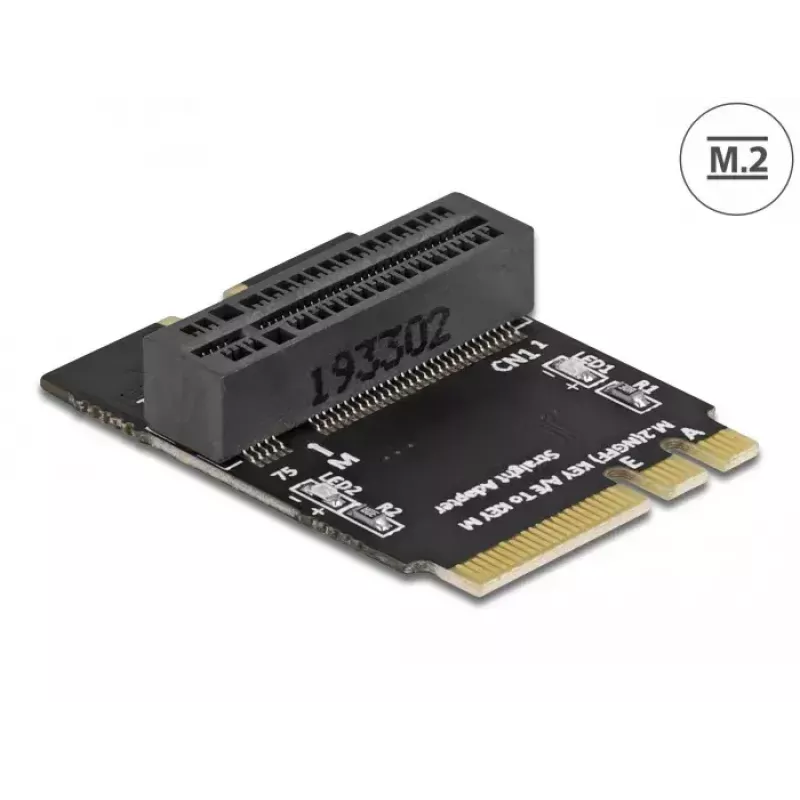 Adapter M.2 key A+E male to key M slot leņķveida with holder DeLOCK 64137