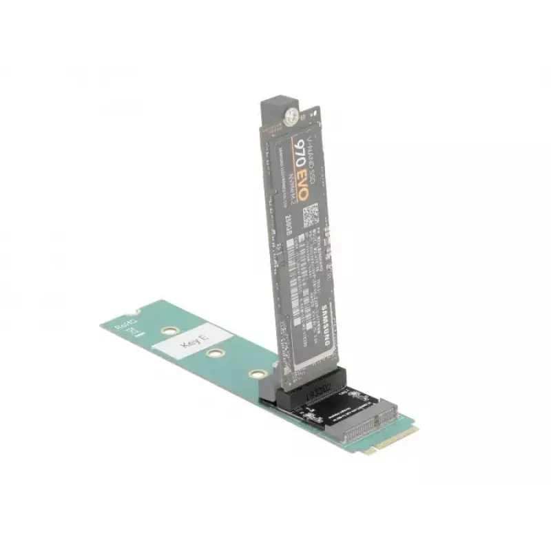 Adapter M.2 key A+E male to key M slot leņķveida with holder DeLOCK 64137