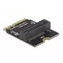 Adapter M.2 key A+E male to key M slot leņķveida with holder DeLOCK 64137