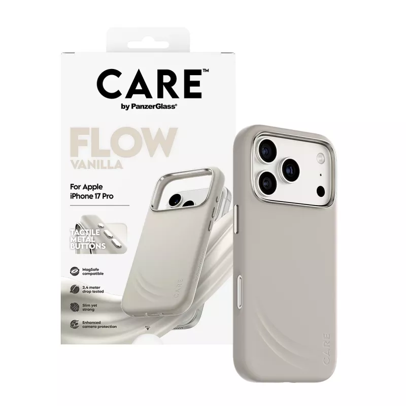 PanzerGlass CARE™ by ® Flow Case Vanilla w. MagSafe iPhone 17 Pro