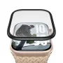 PanzerGlass ekrāna aizsargs ar melnu metāla rāmi Apple Watch pulkstenim, modelis PG56329